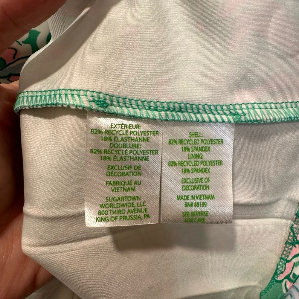 Lilly Pulitzer Floral Green and Pink Women's Tennis Skirt - Picture 6 of 7